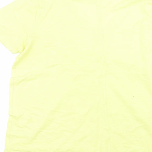 F&F Womens Yellow  Cotton Basic T-Shirt Size 14 Round Neck