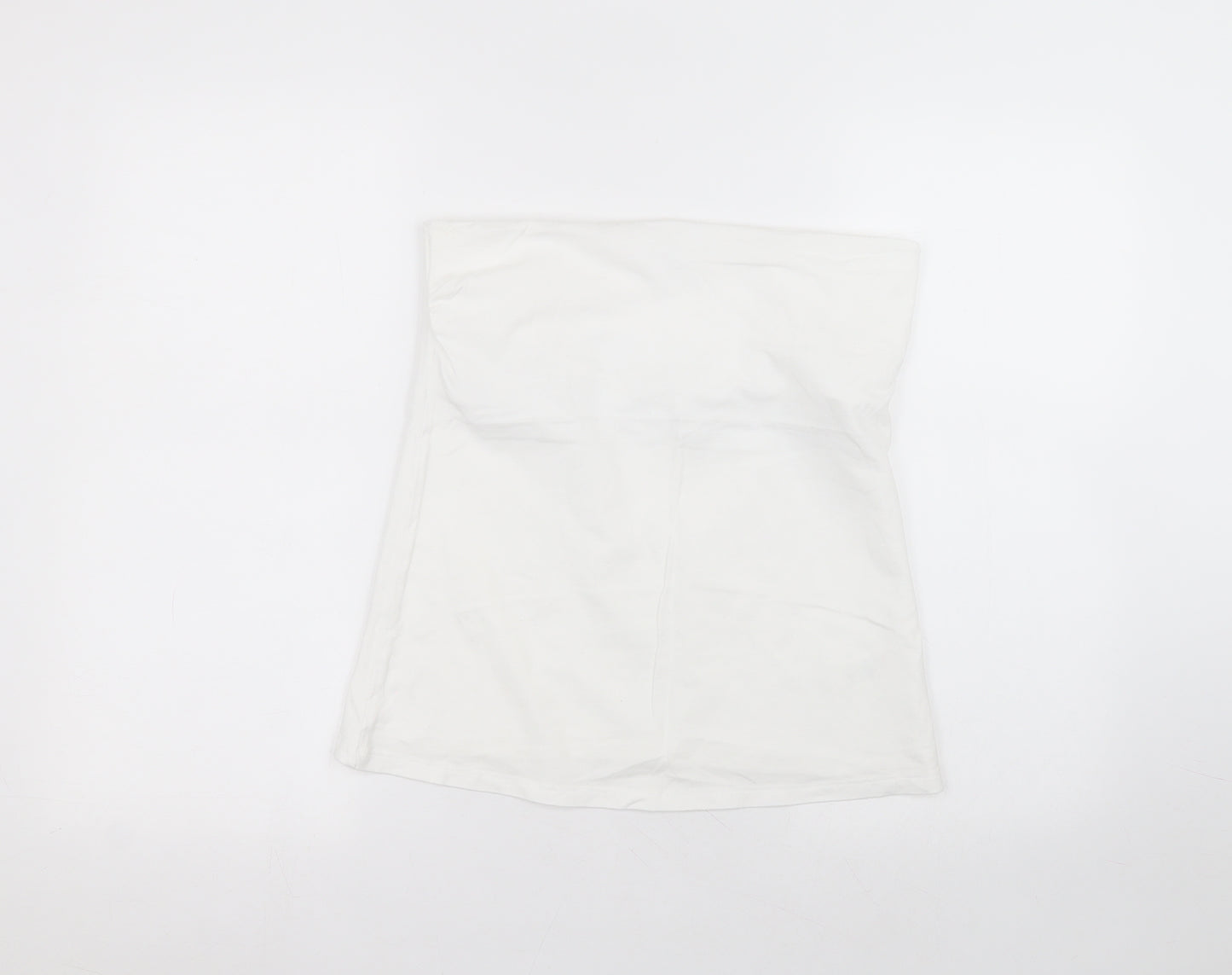 Matalan Womens White  Cotton Basic Blouse Size 14 Off the Shoulder