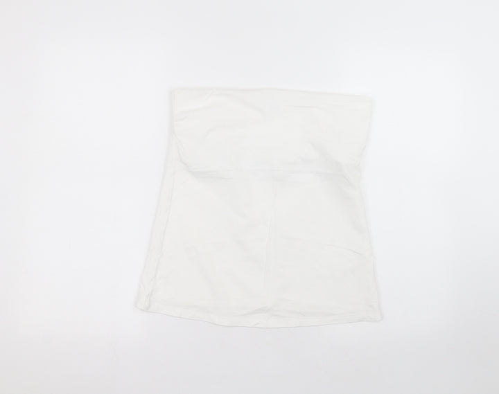 Matalan Womens White  Cotton Basic Blouse Size 14 Off the Shoulder