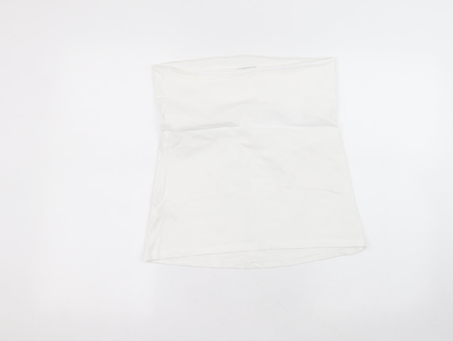 Matalan Womens White  Cotton Basic Blouse Size 14 Off the Shoulder