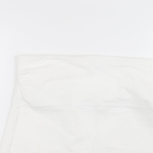 Matalan Womens White  Cotton Basic Blouse Size 14 Off the Shoulder