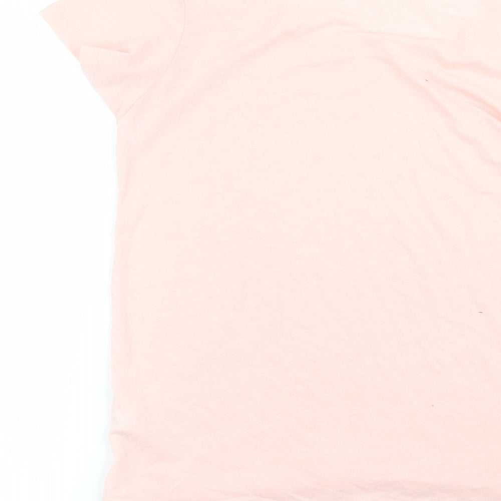 Primark Womens Pink  Cotton Basic T-Shirt Size M Round Neck