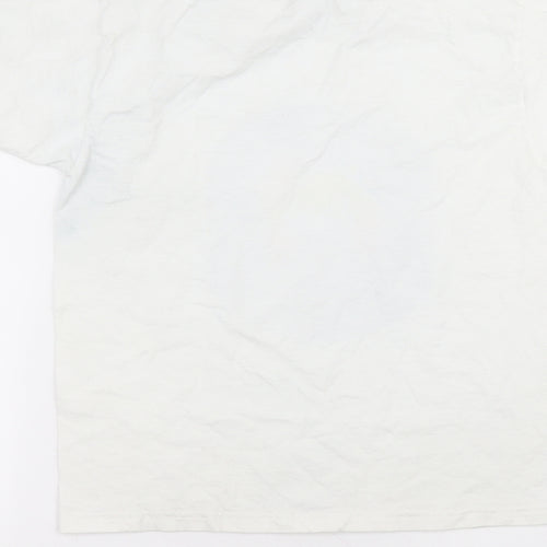 Fruit of the Loom Girls White  Cotton Basic T-Shirt Size 10-11 Years Round Neck