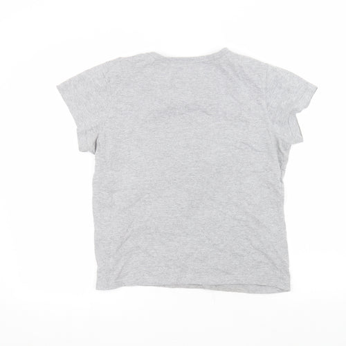Love To Dream Womens Grey  Cotton Basic T-Shirt Size 12 Round Neck