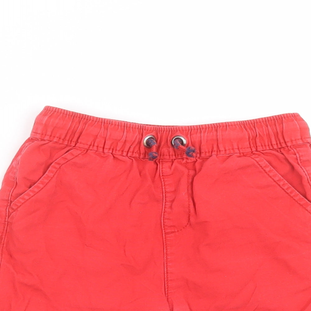 George Girls Red  Cotton Chino Shorts Size 3-4 Years  Regular