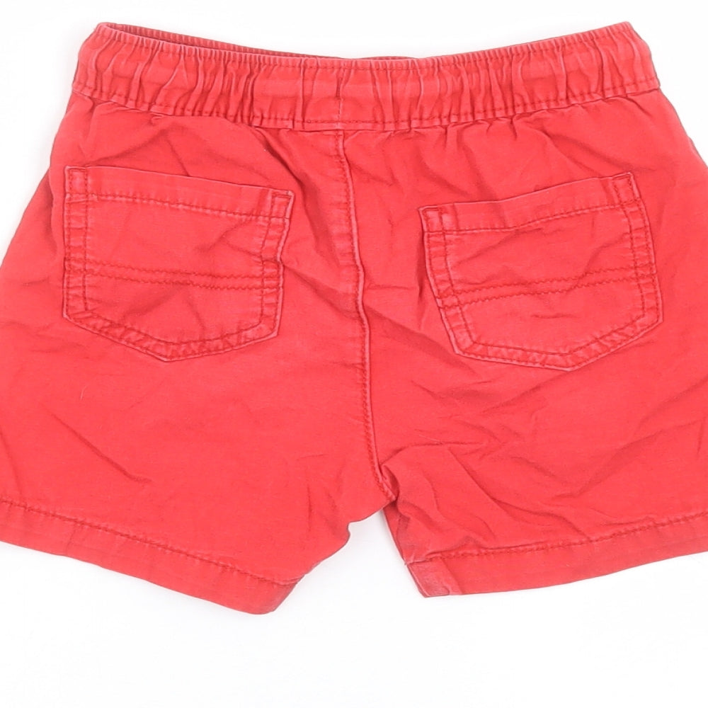 George Girls Red  Cotton Chino Shorts Size 3-4 Years  Regular