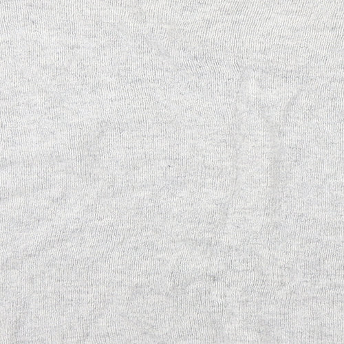 H&M Mens Grey V-Neck  Cotton Pullover Jumper Size M