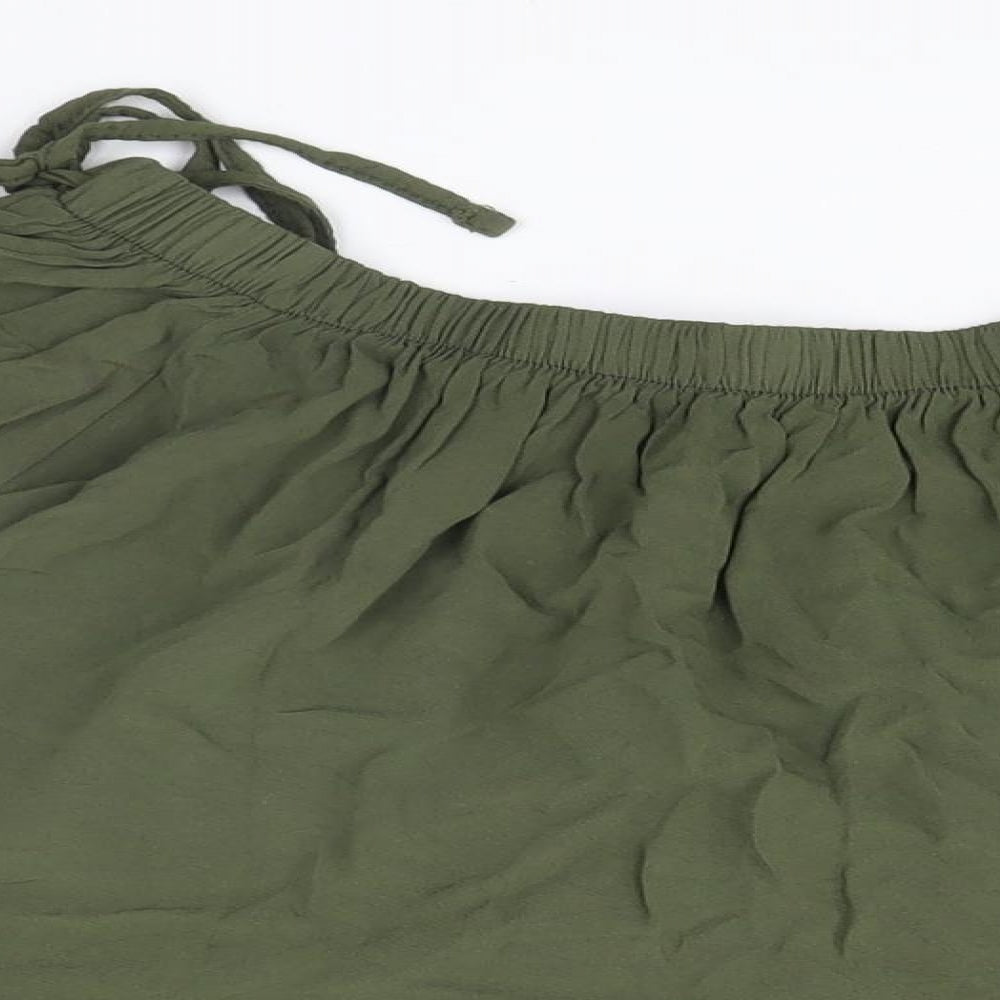 Select Womens Green  Viscose Basic T-Shirt Size 10 Round Neck