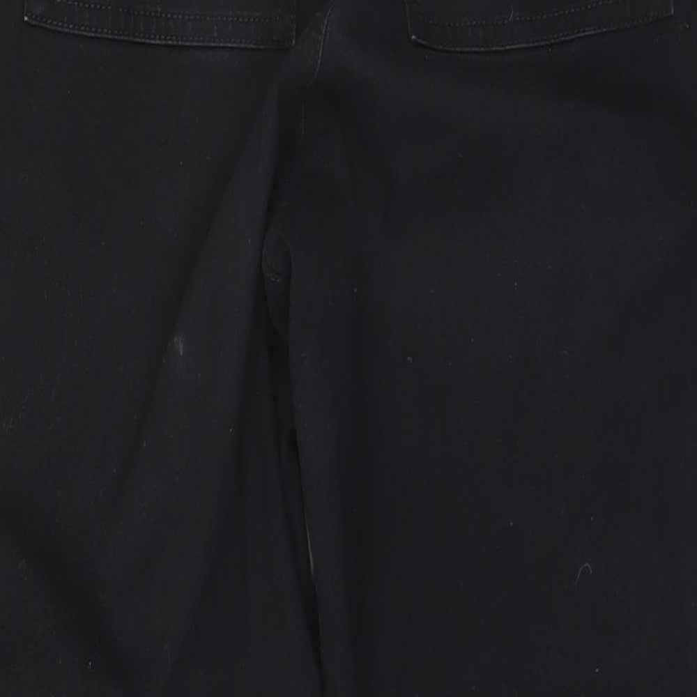 F&F Womens Black  Cotton Trousers  Size 14 L26 in Regular