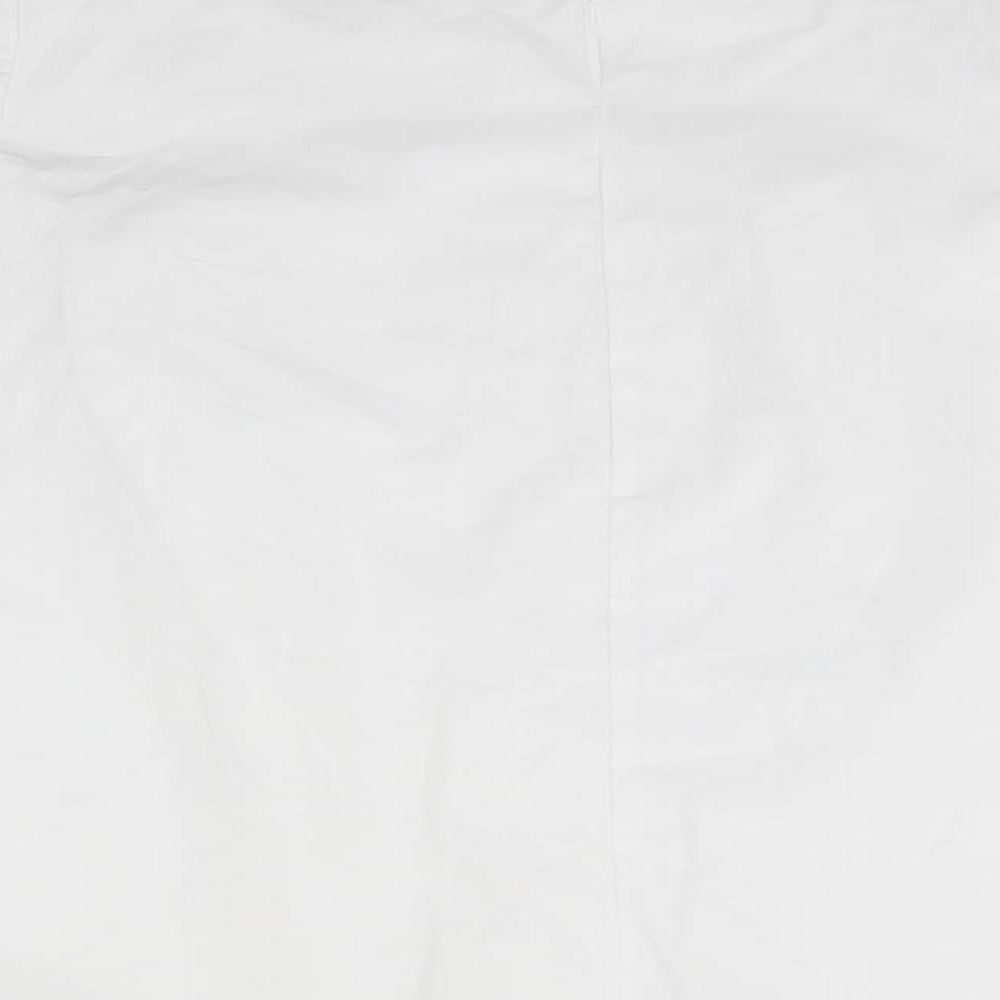River Island Womens White  Polyester Basic T-Shirt Size 12 Round Neck