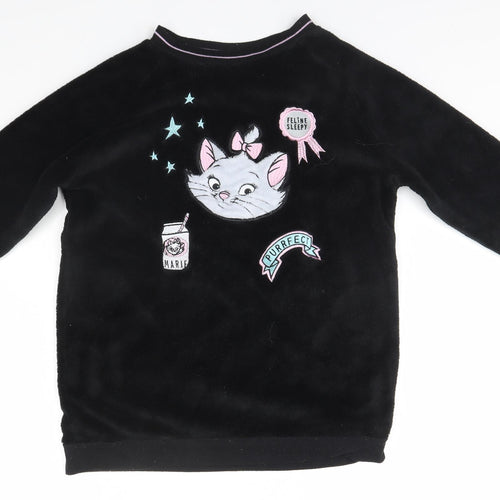 Disney Womens Black Round Neck  Polyester Pullover Jumper Size 10   - Marie, The Aristocats