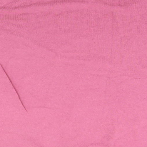 EWM Womens Pink Round Neck  Cotton Pullover Jumper Size 18
