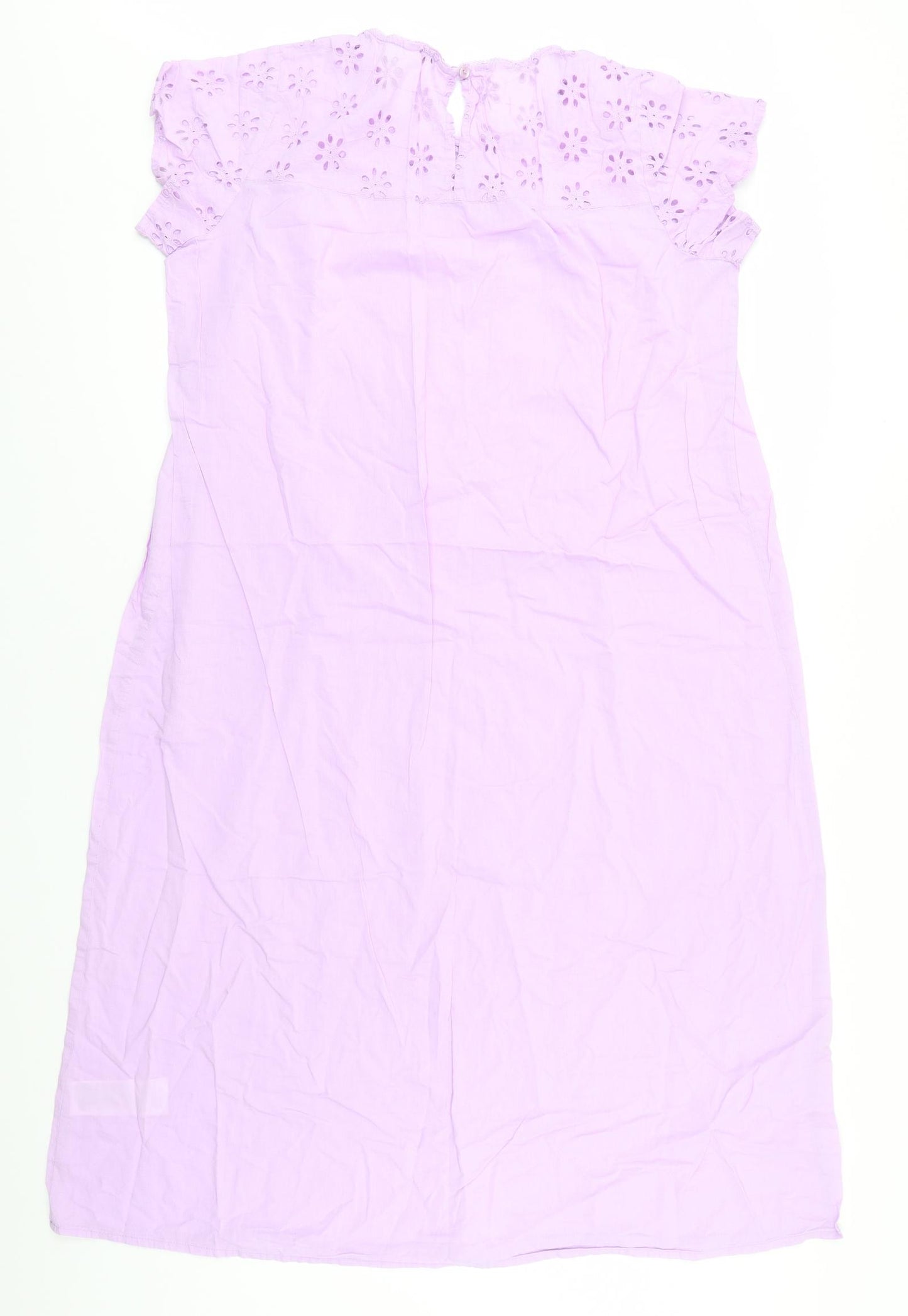 Preworn Womens Blue  Cotton A-Line  Size 16  Round Neck