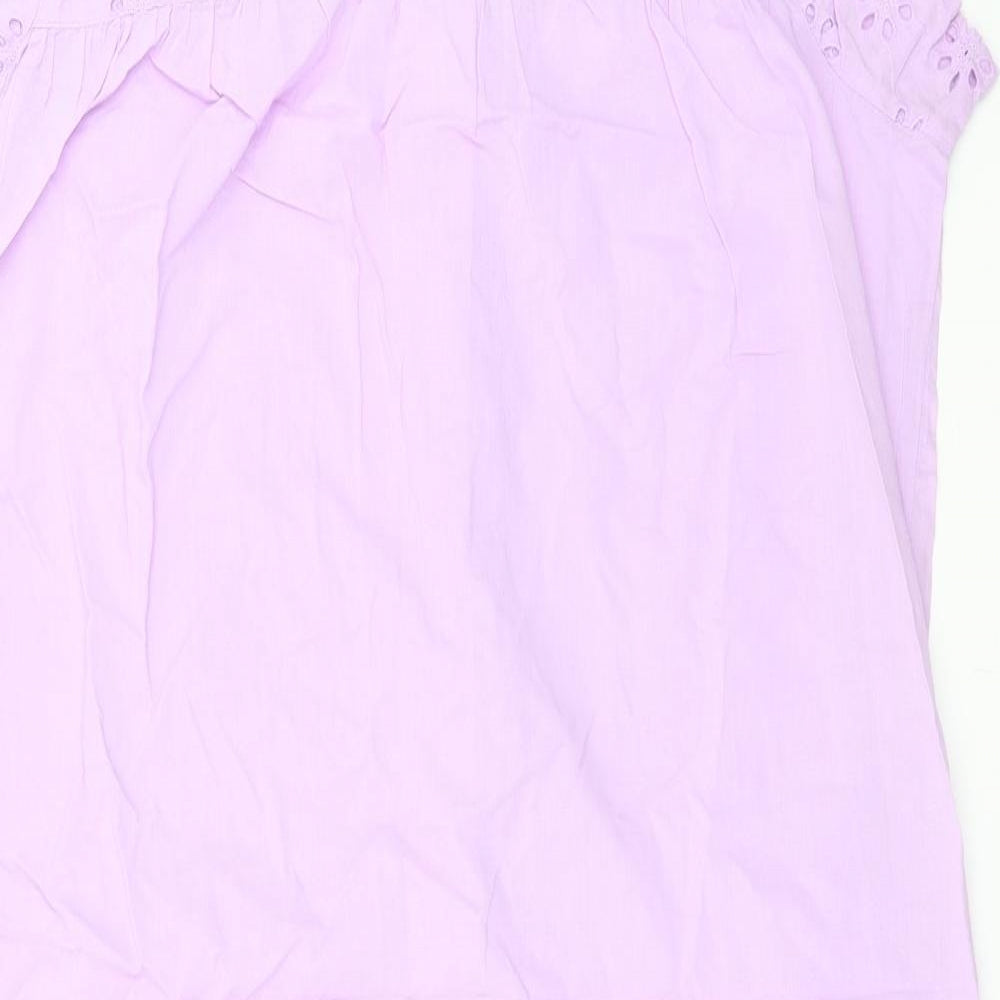 Preworn Womens Blue  Cotton A-Line  Size 16  Round Neck