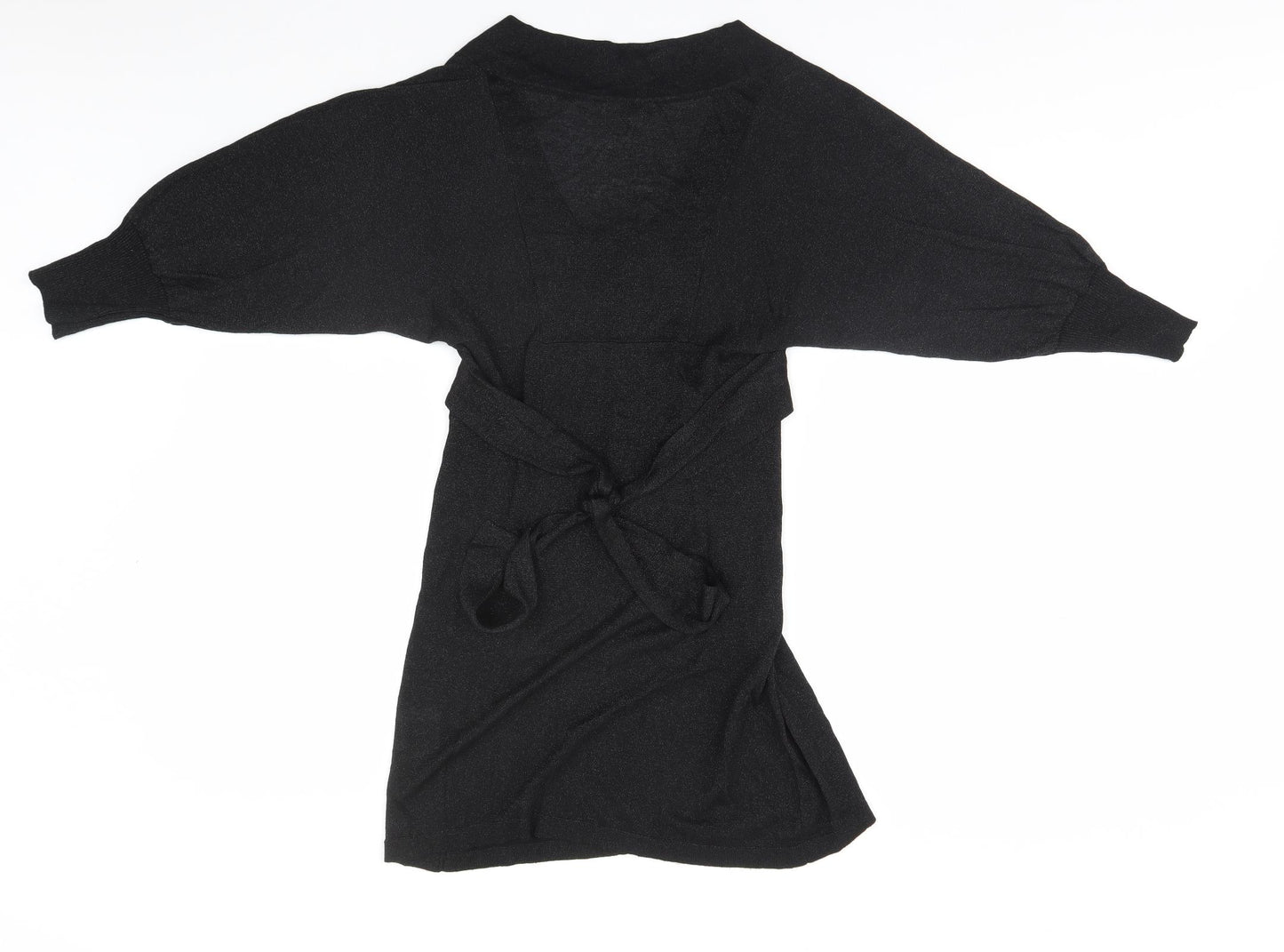Preworn Womens Black  Viscose A-Line  Size S  Round Neck