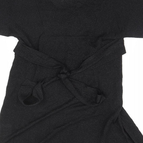 Preworn Womens Black  Viscose A-Line  Size S  Round Neck