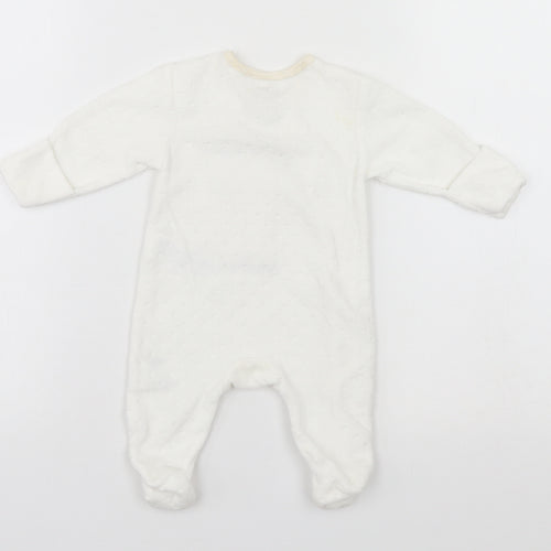 Disney Baby White  Cotton Babygrow One-Piece Size Newborn   - Winnie The Pooh