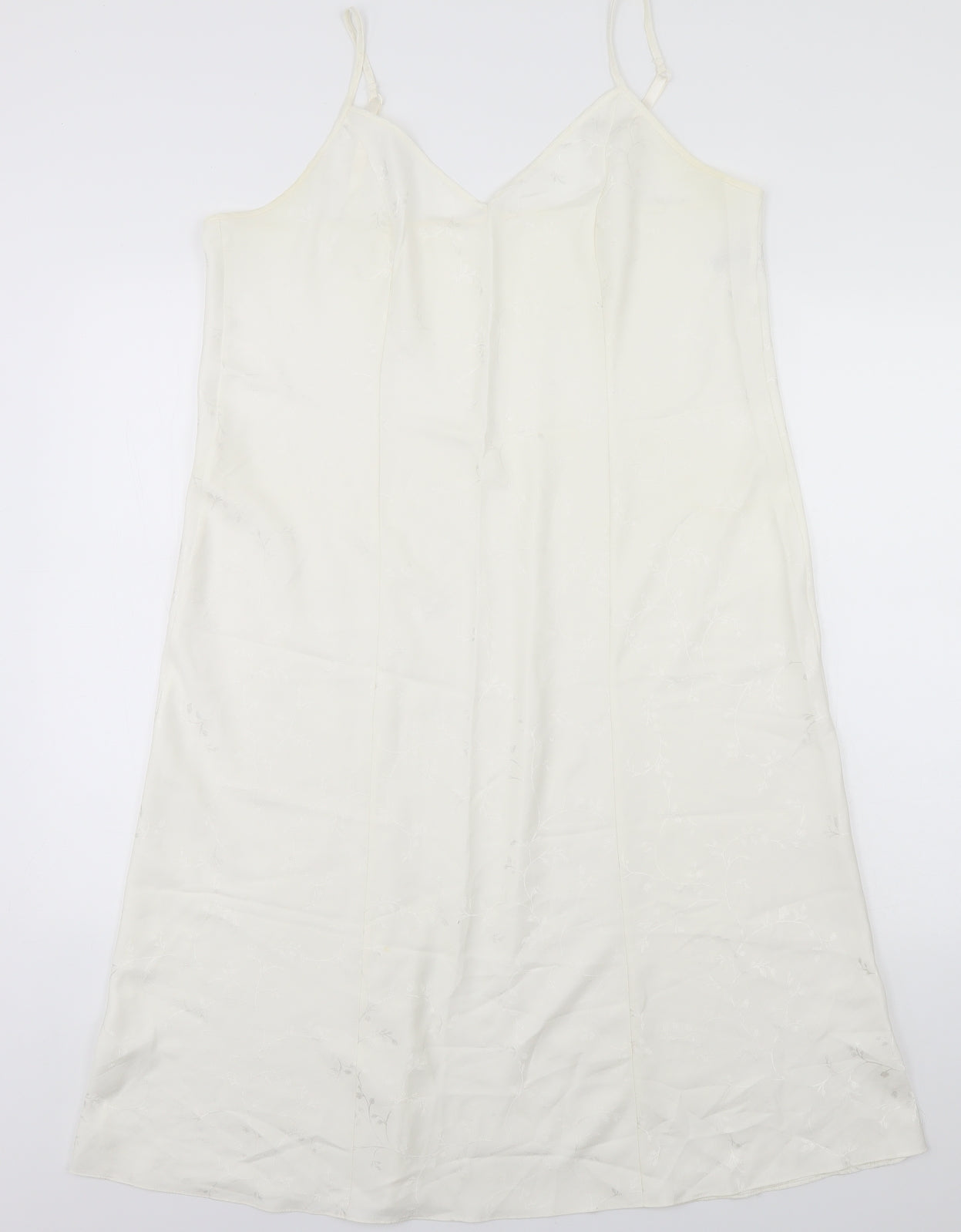 Marks and Spencer Womens Ivory Solid Polyester Top Dress Size 18