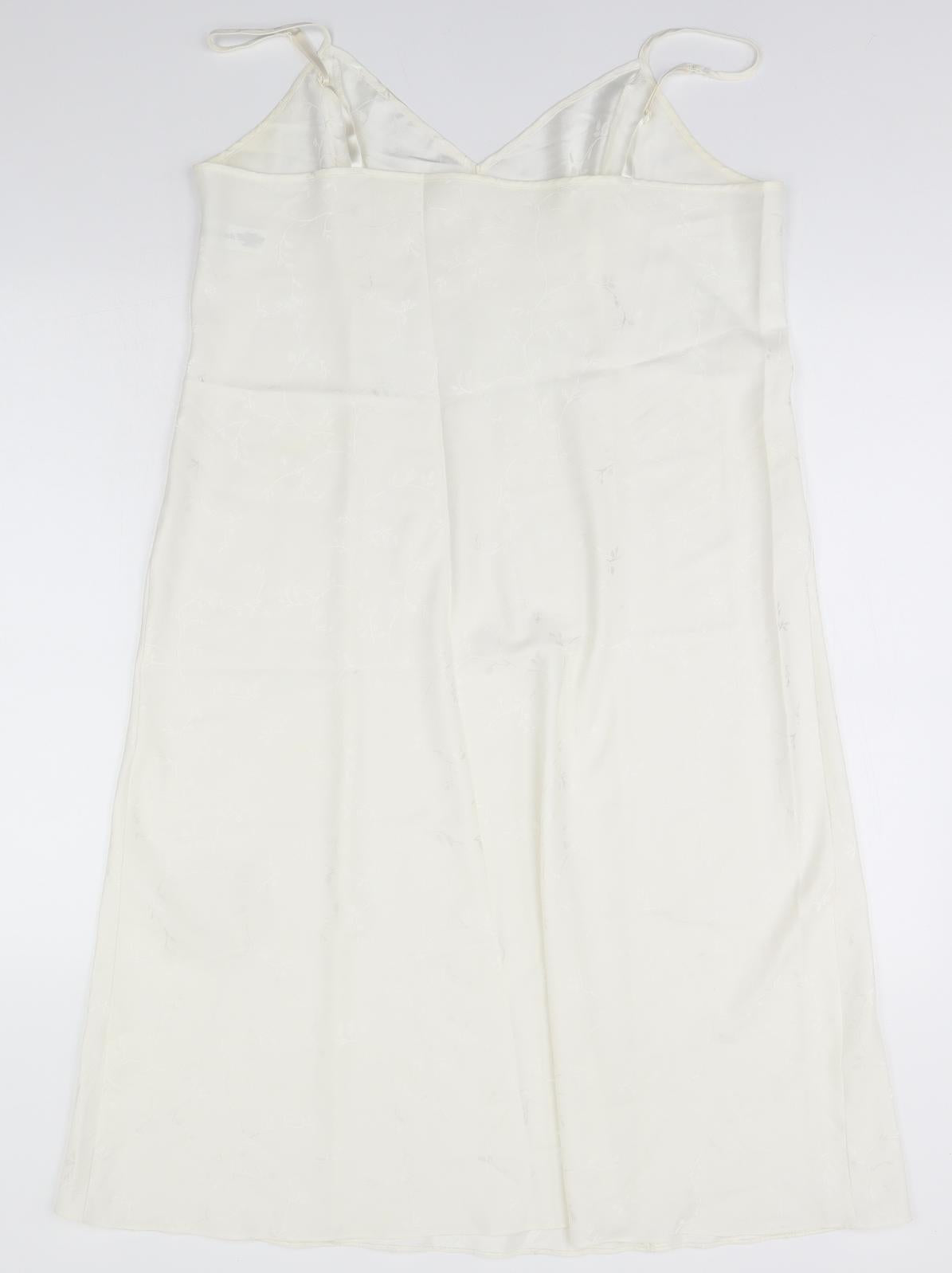 Marks and Spencer Womens Ivory Solid Polyester Top Dress Size 18