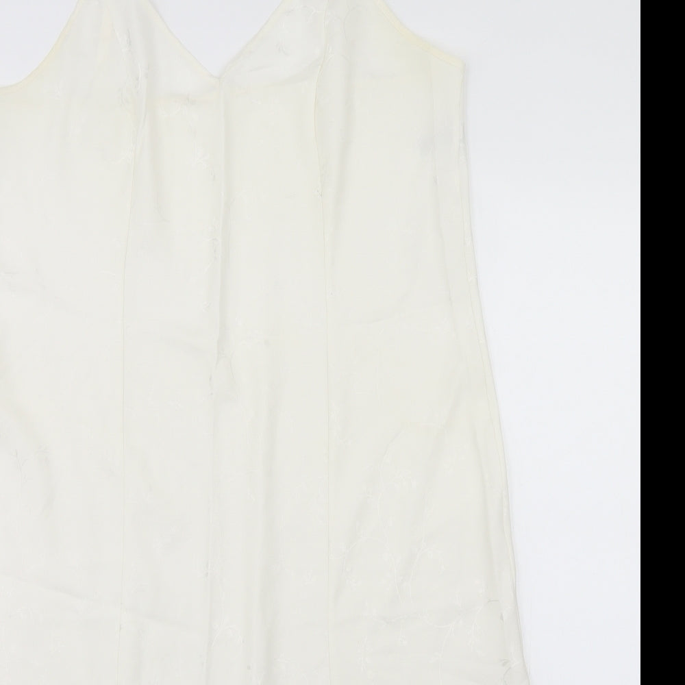 Marks and Spencer Womens Ivory Solid Polyester Top Dress Size 18