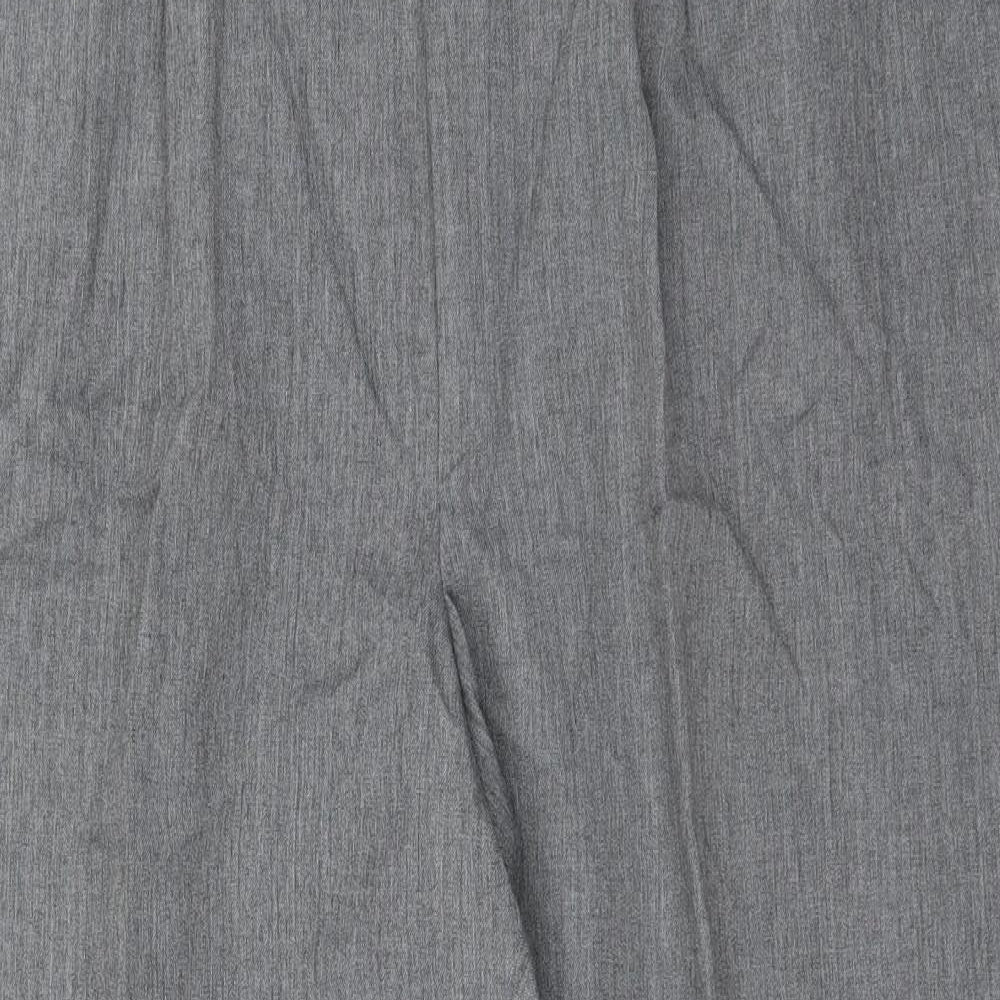 Oakman Mens Grey  Polyester Trousers  Size 50 L28 in Regular