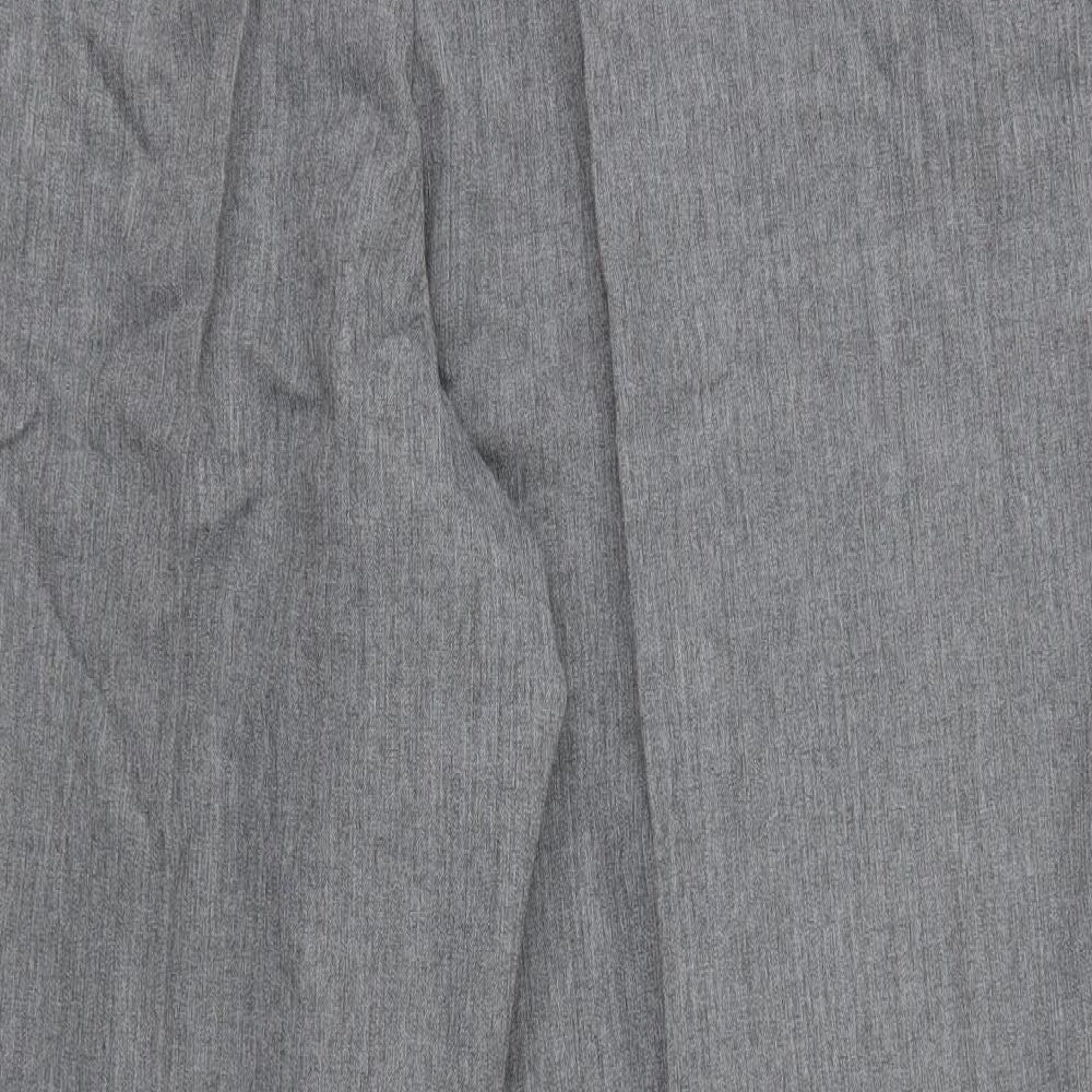 Oakman Mens Grey  Polyester Trousers  Size 50 L28 in Regular