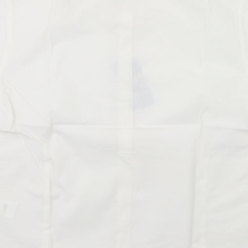 Premier Womens White  Polyester Basic Button-Up Size 8 Collared