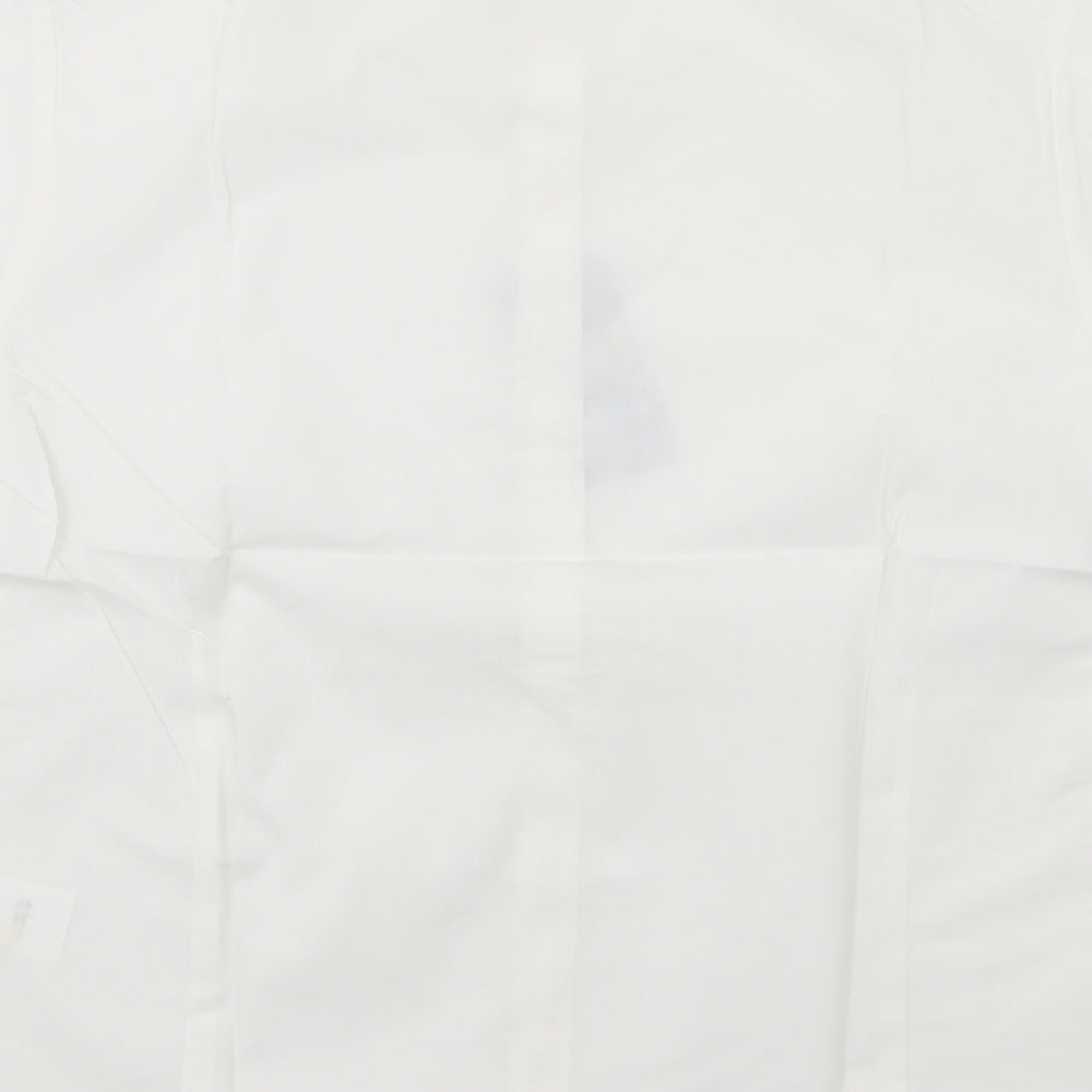 Premier Womens White  Polyester Basic Button-Up Size 8 Collared