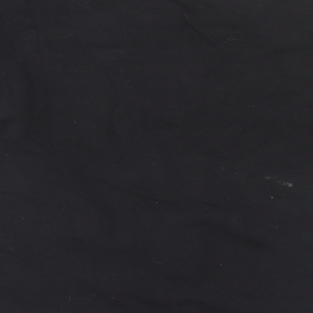Preworn Womens Black   Basic T-Shirt Size 14 V-Neck