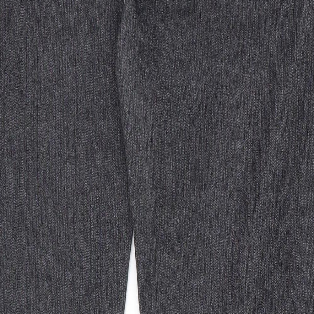 Per Una Womens Black  Cotton Straight Jeans Size 16 L31 in Regular Zip