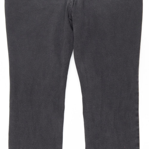Marks and Spencer Womens Black  Cotton Skinny Jeans Size 12 L27 in Slim Zip