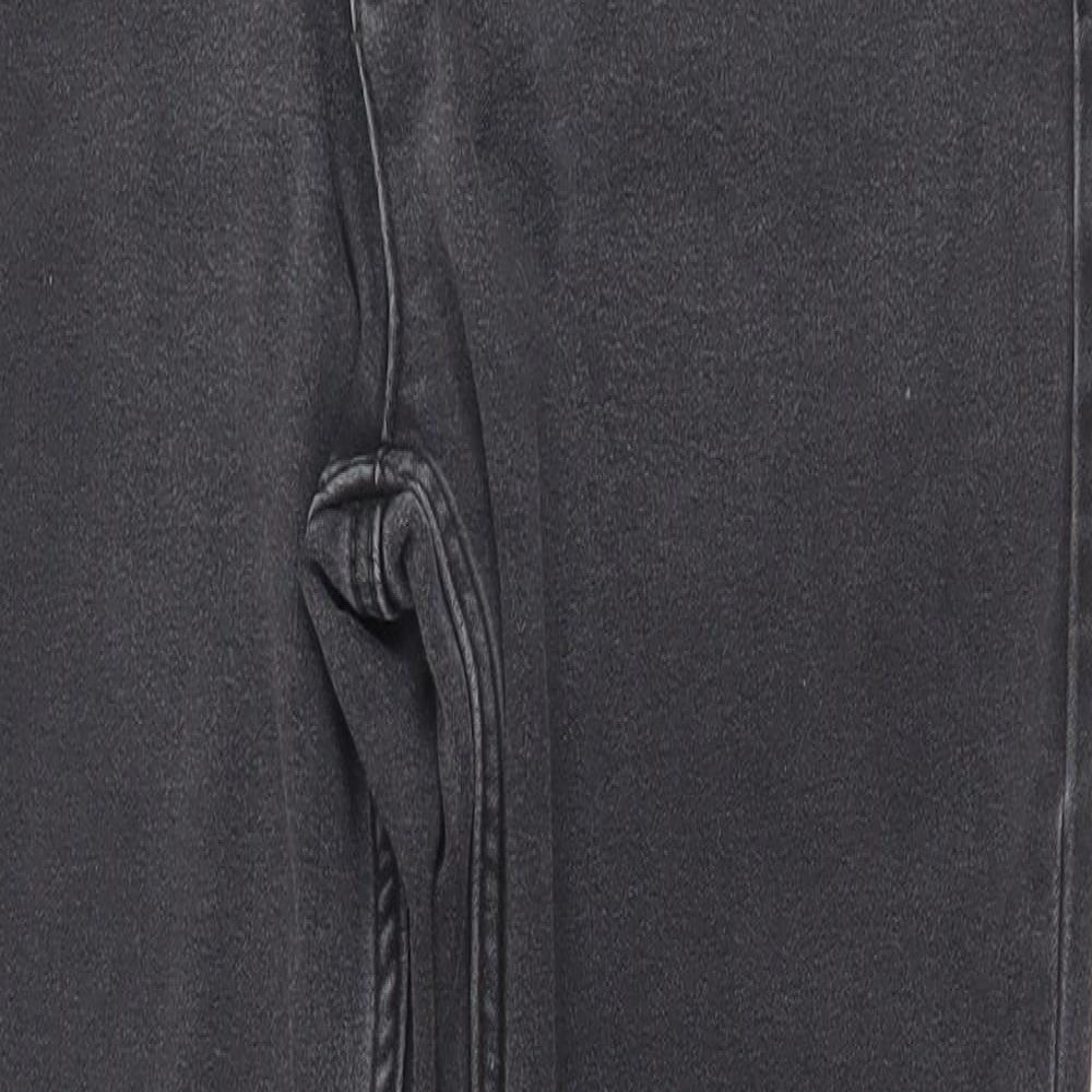 Marks and Spencer Womens Black  Cotton Skinny Jeans Size 12 L27 in Slim Zip