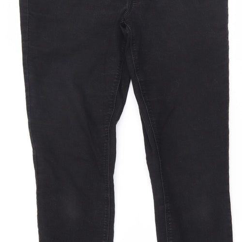Papaya Womens Black  Polyester Jegging Trousers Size 10 L28 in Regular