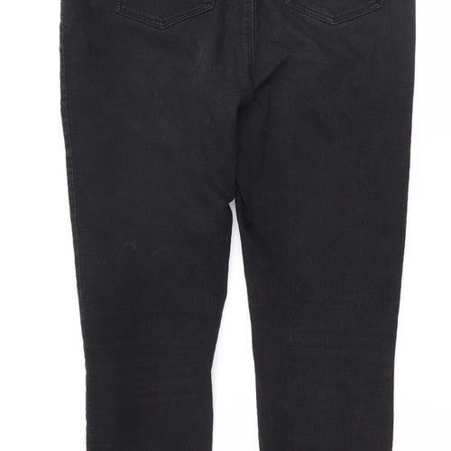 Papaya Womens Black  Polyester Jegging Trousers Size 10 L28 in Regular