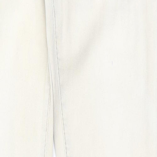 Lexxury Womens Beige  Cotton Skinny Jeans Size S L33 in Regular Zip
