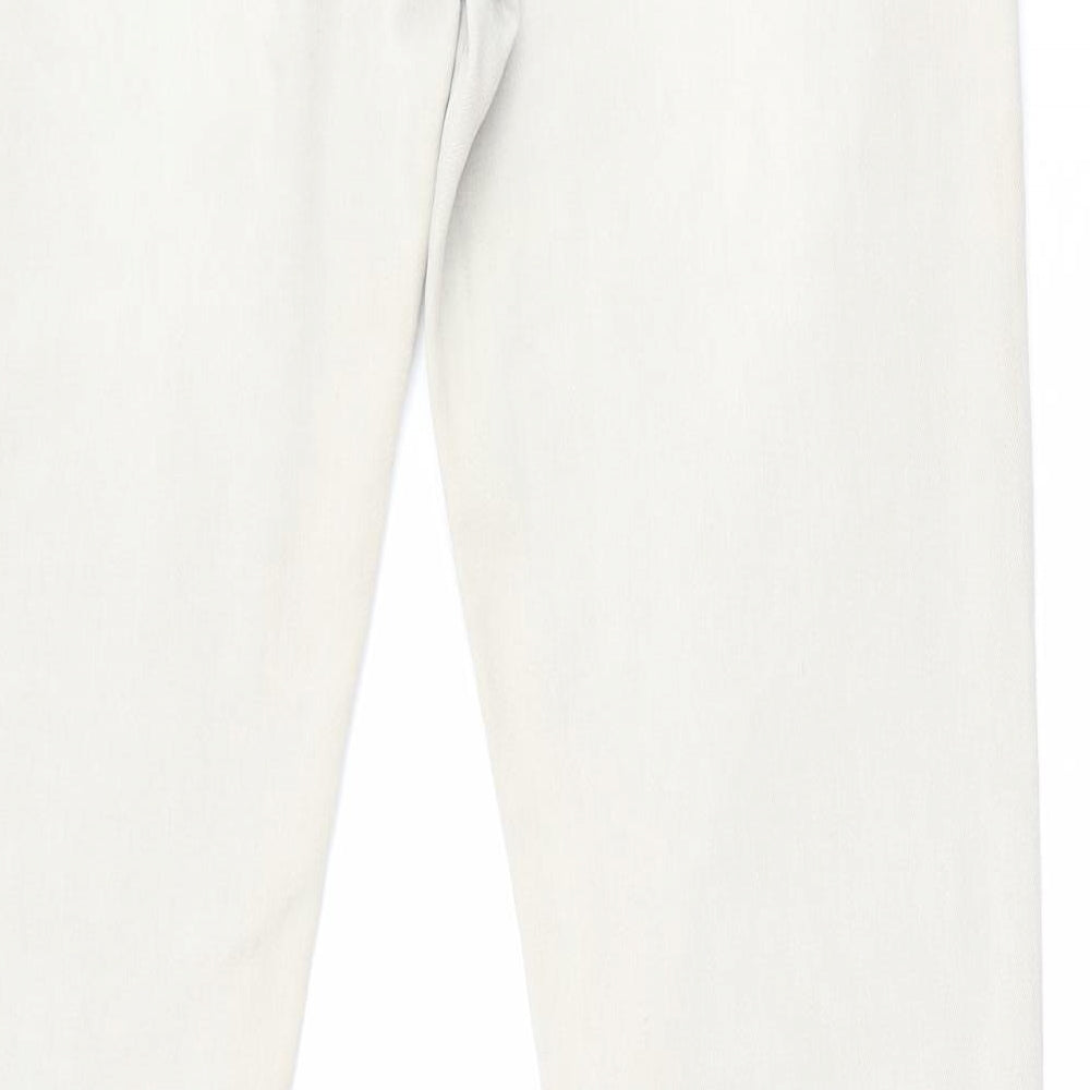 Lexxury Womens Beige  Cotton Skinny Jeans Size S L33 in Regular Zip