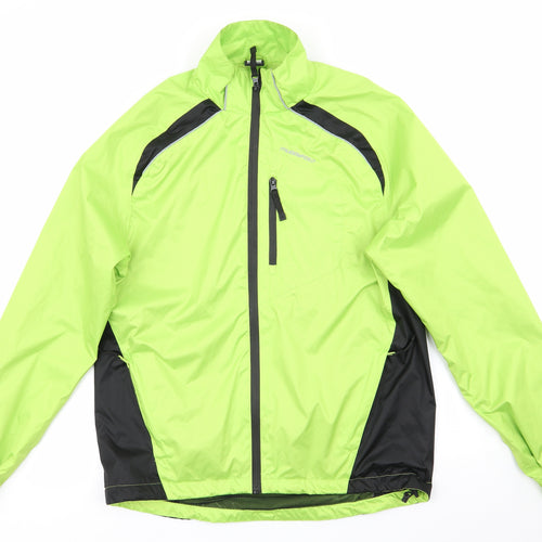 Muddy Fox Mens Green   Rain Coat Jacket Size S   - Bright Green