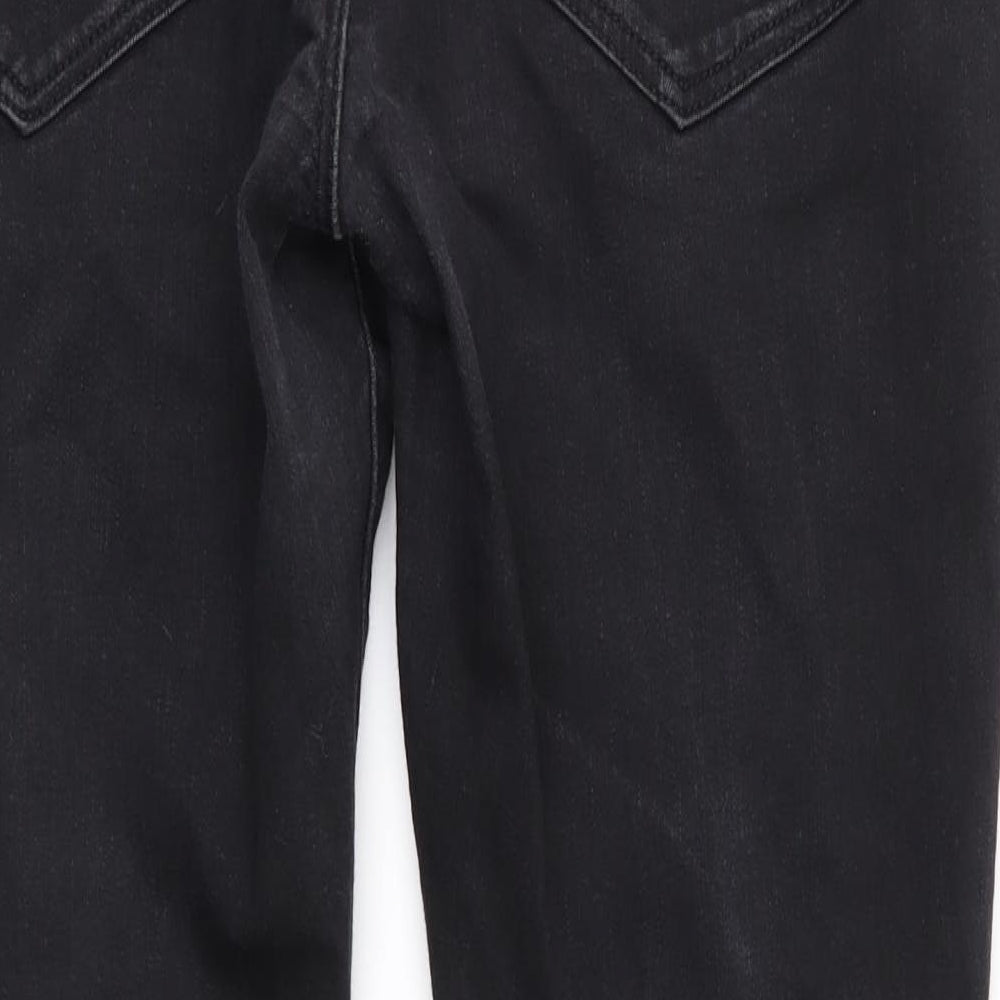River Island Mens Black  Cotton Skinny Jeans Size 36 in L28 in Regular  - Spray On Skinny