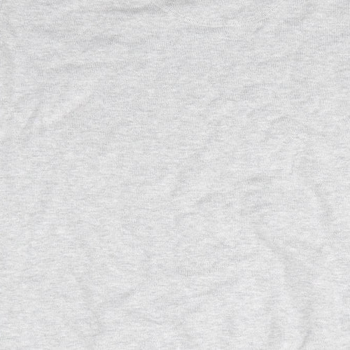 Racing Green Mens Grey V-Neck  Cotton Pullover Jumper Size M   - Pale Grey Bird Graphic