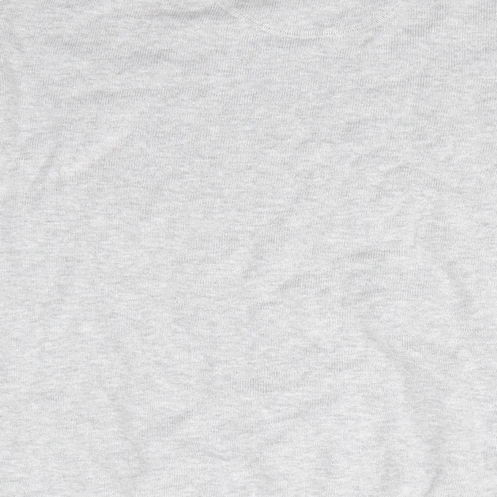 Racing Green Mens Grey V-Neck  Cotton Pullover Jumper Size M   - Pale Grey Bird Graphic