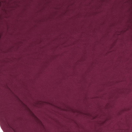 Avenue Mens Purple Round Neck  Cotton Pullover Jumper Size M   - Shoulder Detail Burgandy