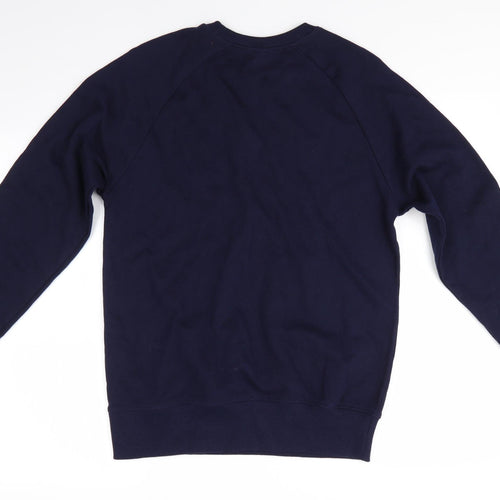 Earth Positive Mens Blue  Cotton Pullover Sweatshirt Size S   - Grand Father Navy Blue
