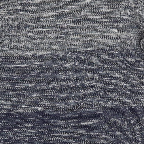 Cedar Wood State Mens Blue Collared   Pullover Jumper Size M   - Fade to Blue Teal Grey Mix