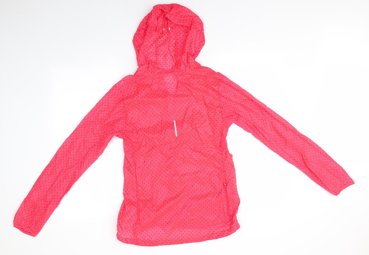 Nike Womens Orange Polka Dot  Rain Coat Coat Size S   - Black Polka Dots Running Jackt