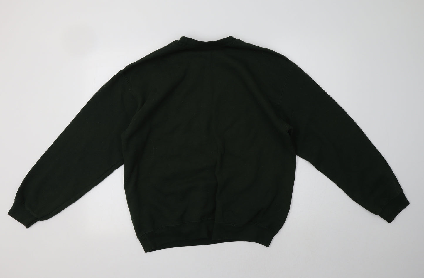 PRETTYLITTLETHING Womens Green  Cotton Pullover Sweatshirt Size S