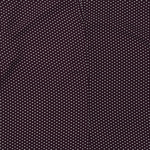 Primark Womens Purple Polka Dot Polyester Basic Blouse Size 12 Crew Neck