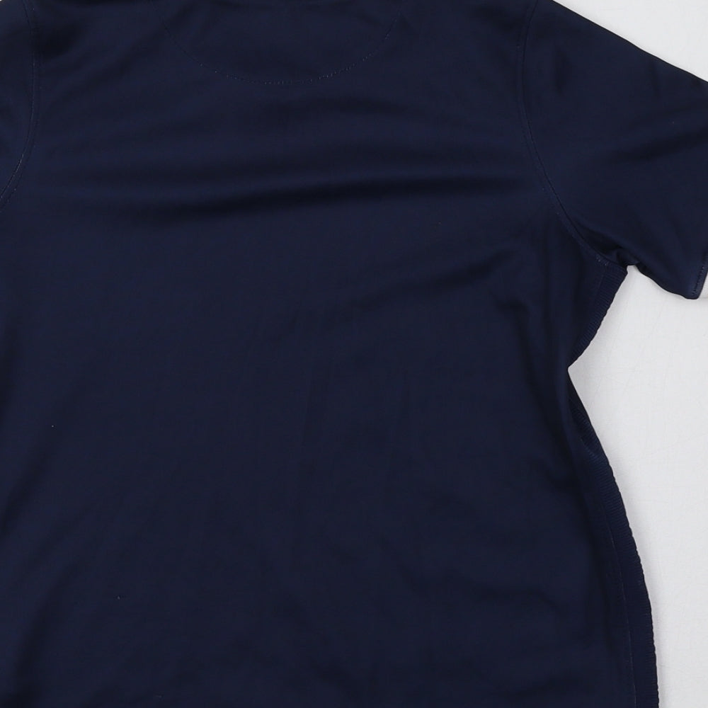 Nike Boys Blue  Polyester Jersey T-Shirt Size 7-8 Years V-Neck  - Paris Saint-Germain