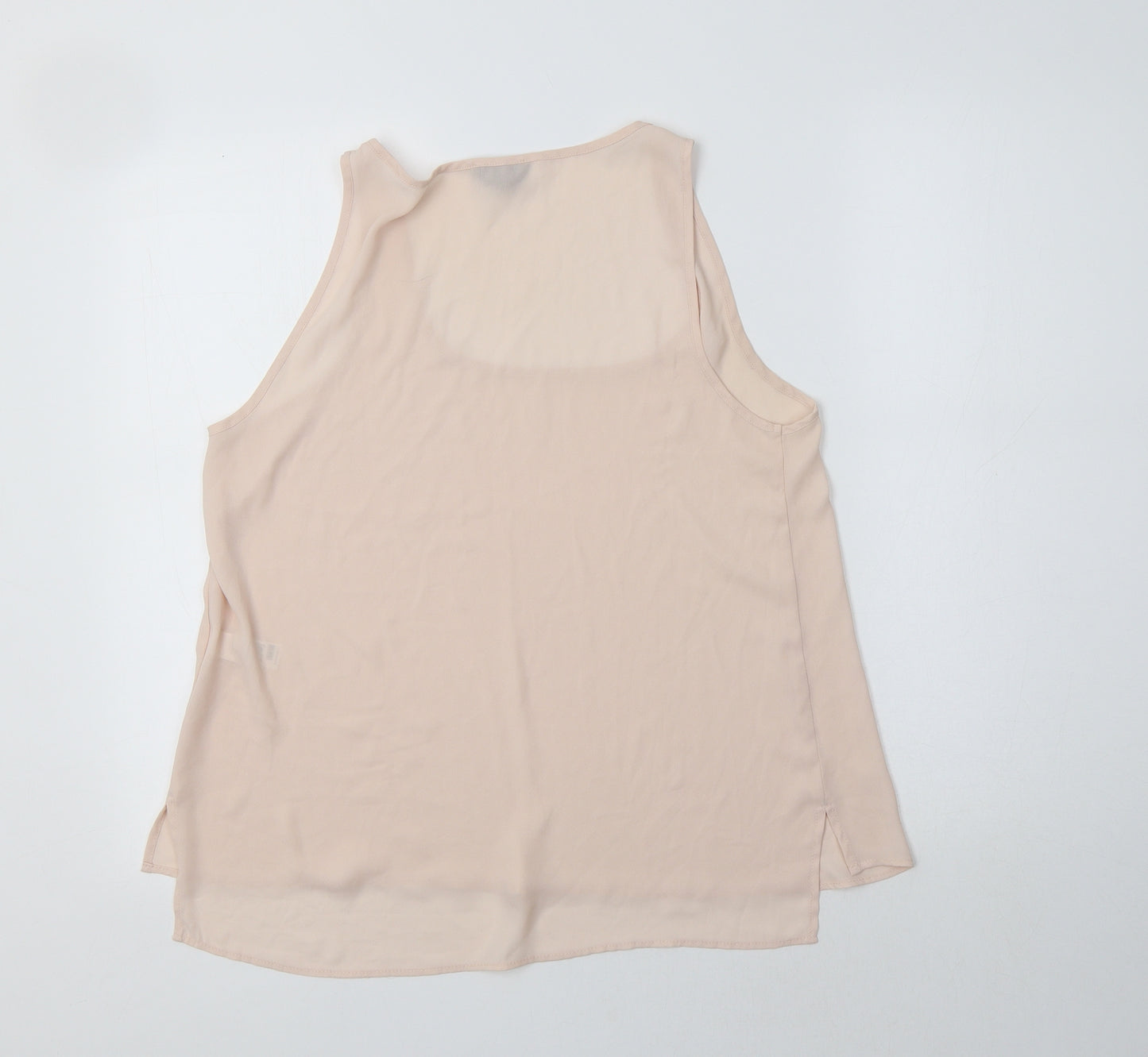 Topshop Womens Pink  Polyester Basic Tank Size 10 Scoop Neck