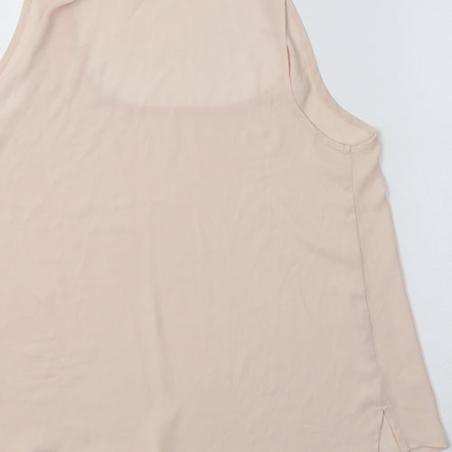 Topshop Womens Pink  Polyester Basic Tank Size 10 Scoop Neck