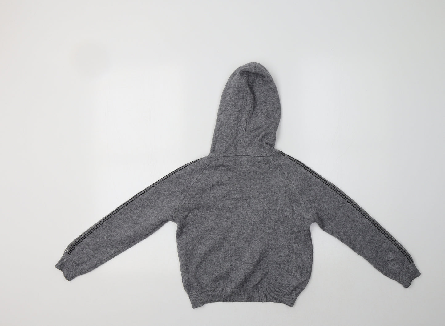 Primark Girls Grey  Viscose Pullover Hoodie Size 8-9 Years